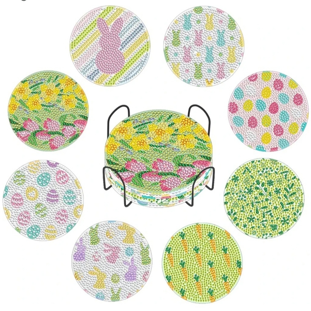 Colorful Easter Coaster Set
